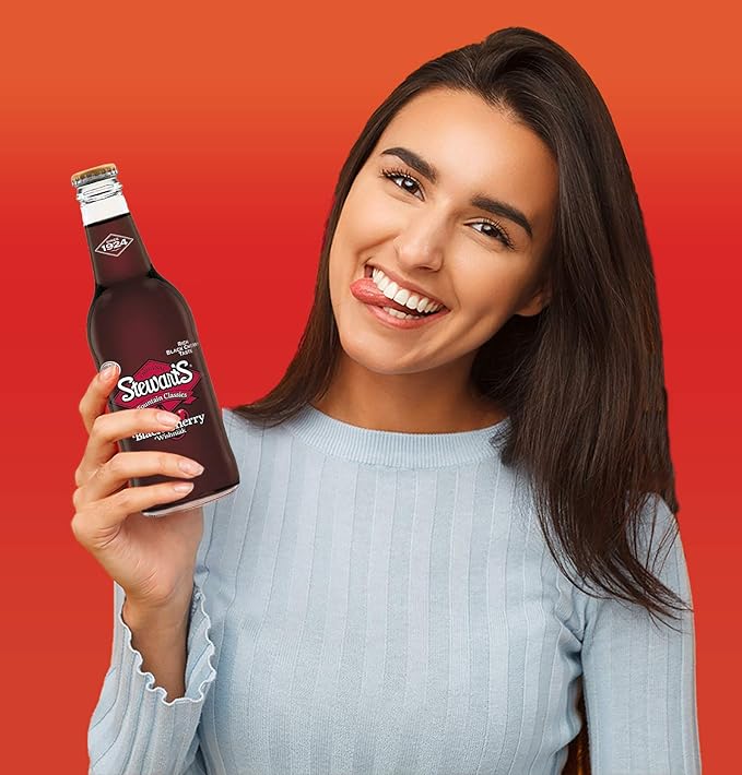 Stewart's Wishniak Black Cherry Soda 12 fl oz (12 Glass Bottles)