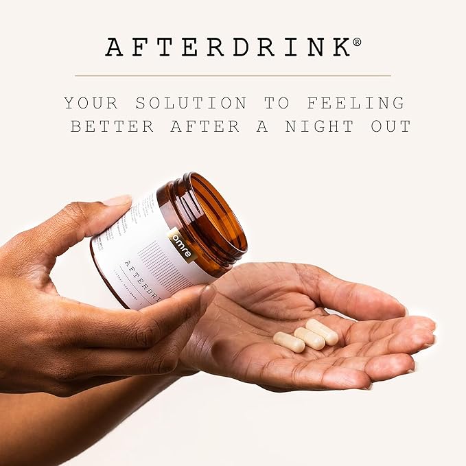 omre AfterDrink Restore Pills with Milk Thistle DHM Vitamin B Ginger &amp Herbal Extracts - Pre &amp Post Drinking Supplement with Liver Support for Better Mornings - Made in USA (48 Caps)