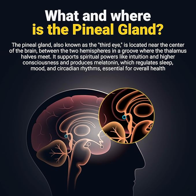 Pineal Gland Activation Supplement - Supports Decalcification Third Eye Awakening Intuition and Mental Clarity - 100 Vegan Capsules