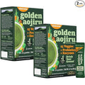 Golden Aojiru Green Superfood Powder – Japanese Barley Grass Juice with 25+ Vegetables Prebiotic &amp Enzymes – Gluten Free Green Juice – 46pcs pack of 2