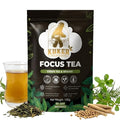 KUKER Focus Tea Loose Leaf 100g – Ashwagandha Brain Boost Herbal Mix with Green Tea Brahmi Ashwagandha &amp Rosemary – Natural Nootropic for Mental Clarity &amp Concentration