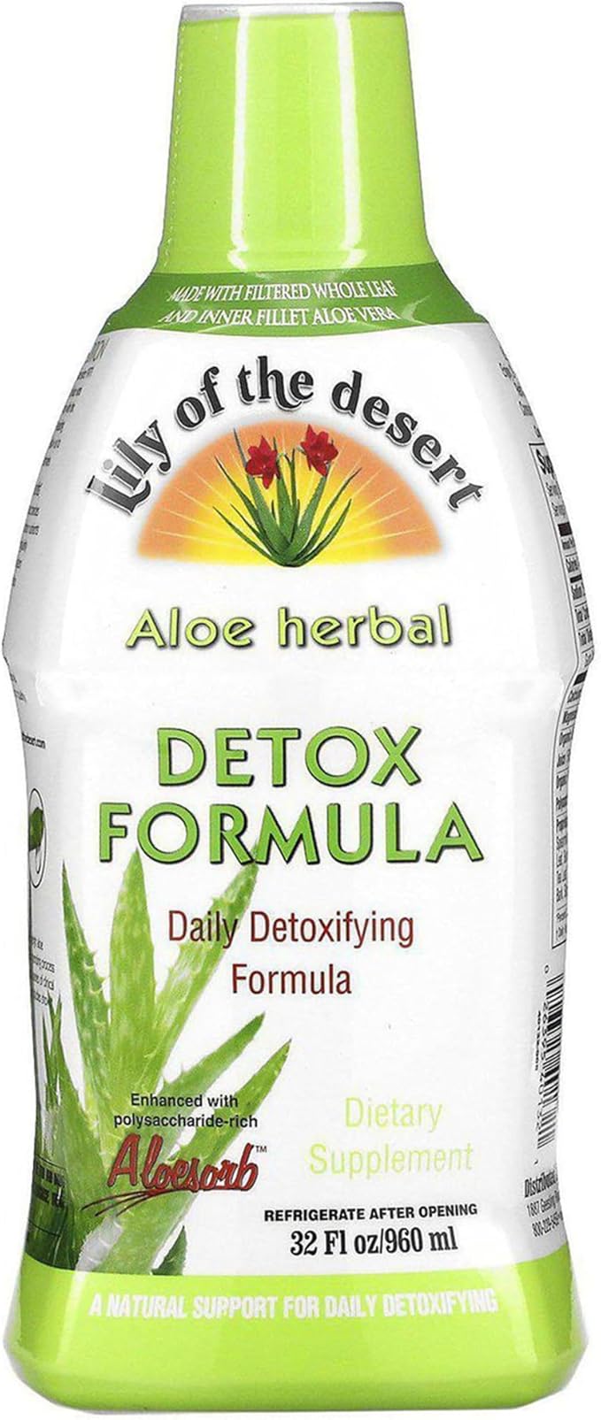 Lily Of The Desert Detox Formula – Aloe Vera and Trusted Herbs for Urinary Tract Gallbladder and Liver Support 32 Oz1