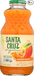 Santa Cruz Organic Orange Mango Fruit Juice Non GMO 32 Fluid Ounces (Pack Of 6)