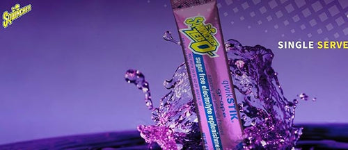 500 Qwik Stiks Sugar-Free Electrolyte Powdered Beverage Mix - Assorted Popular Flavors (grape watermelon lemonade mixed berry fruit punch)