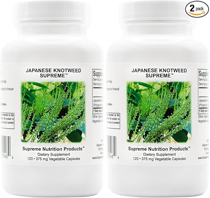Supreme Nutrition Japanese Knotweed Supreme 120 Pure Polygonum cuspidatum Vegetarian Capsules (Pack of 2)