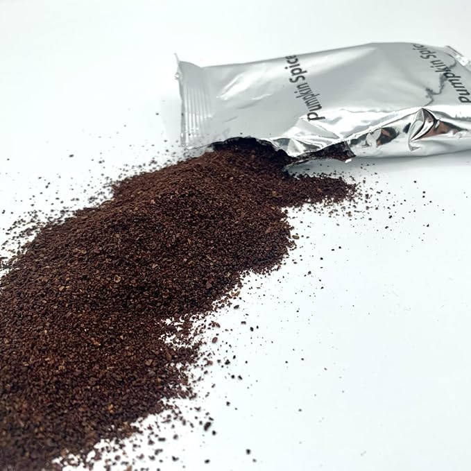 Sarasota Coffee Ground Packets | Gourmet Flavored Medium Roast Grounds Packs | Pumpkin Spice Latte | Low Acid Mold Free Bulk Individual Single Pot Pouches for 12 Cup Coffee Maker | 2 oz Bags 12 Count