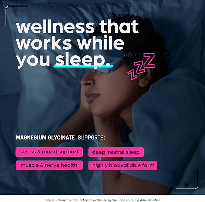 Magnesium Glycinate 1160mg + Aloe Vera D3 &amp K2 Complex 90 Capsules - High Absorption Non-Laxative - Supports Muscle Function &amp Healthy Metabolism Chelated Formula