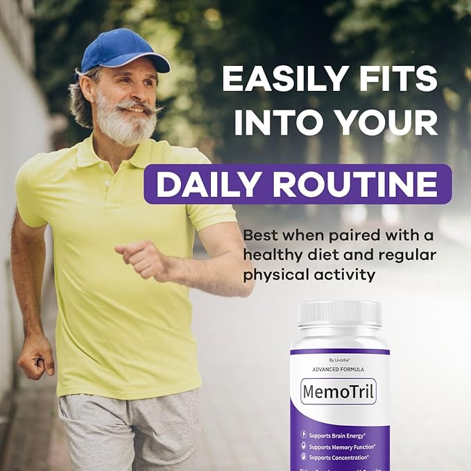 (3 Pack) Memotril Capsules - Official Memo Tril Advanced Brain Health Supplement Support Pills All Natural Formula Memotril Vitamins For Overall Health &amp Wellness Reviews 180 Capsules For 3 Mont