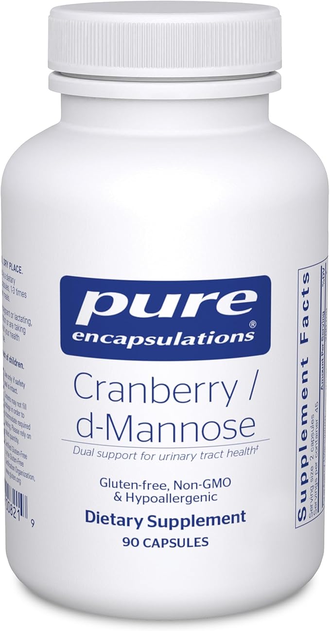 Pure Encapsulations Cranberry D-Mannose - Supports Urinary Tract Health* - with Cranberry Fruit Solids - Vegan &amp Non-GMO Dietary Supplement - 90 Capsules