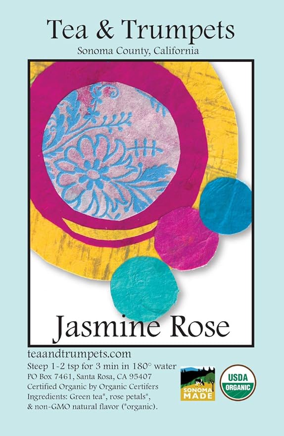 USDA Organic Jasmine Rose Loose Leaf Green Tea 1 LB (16 oz)