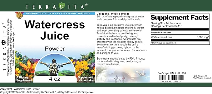 Watercress Juice Powder (4 oz ZIN: 521974) - 3 Pack