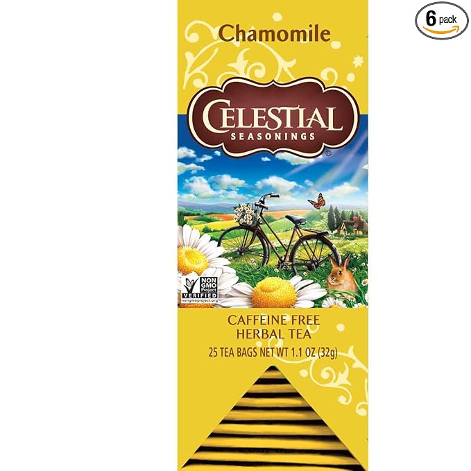 Celestial Seasonings Herbal Tea Chamomile 25 Count (Pack of 6)