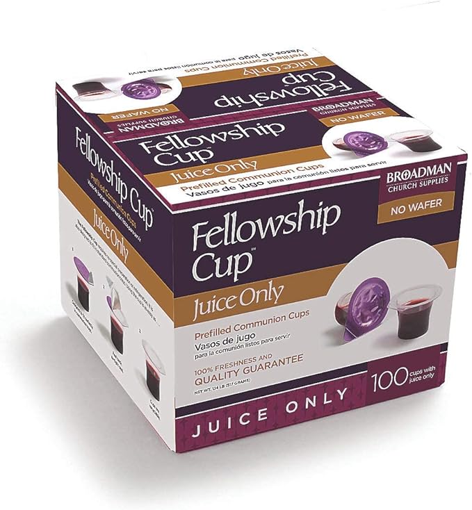 BROADMAN CHURCH SUPPLIES Pre-filled Communion Fellowship Cup Juice Only 100 Count
