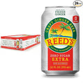 Reed's Zero Sugar Extra Ginger Beer - Crafted with Fresh Ginger Root - 12oz Cans 24 Pack
