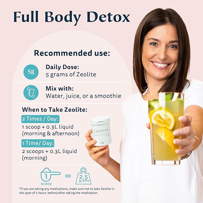 350g Zeolite Detox Powder – Clinoptilolite Supplement for Full Body Cleanse Gut Health Energy Immune &amp pH Support | Natural Mineral