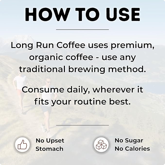 Long Run Coffee – Hydrating Coffee with Electrolytes – All Natural Energy + Hydration + Recovery for Athletes – Stomach Friendly Electrolyte Coffee for Runners (5 lb Maple Bacon)