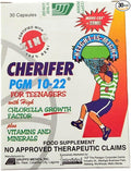 Cherifer PGM 10-22 Capsules with Zinc for Teenagers with Chlorella Growth Factorand Taurine 30 Capsules