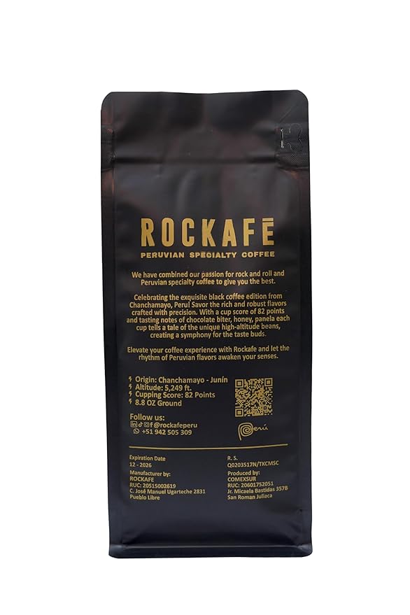 Rockafe Black - 8.8 oz Bag of Exquisite Peruvian Specialty Coffee - By Iky Store (Red and yellow Catuai) (2)