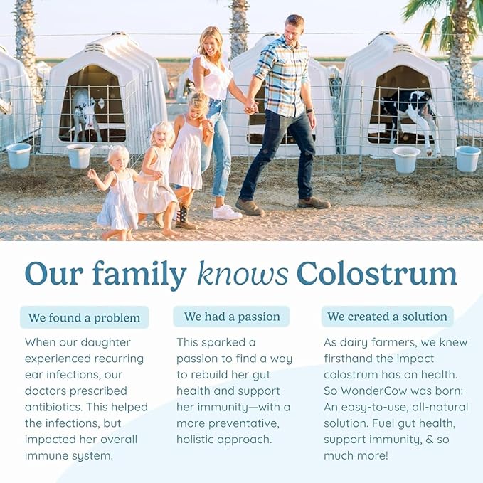 Colostrum Supplement Powder for Gut Health Immune Support &amp Wellness | Natural IgG Pure Whole Bovine Colostrum Superfood Vanilla 30 Servings