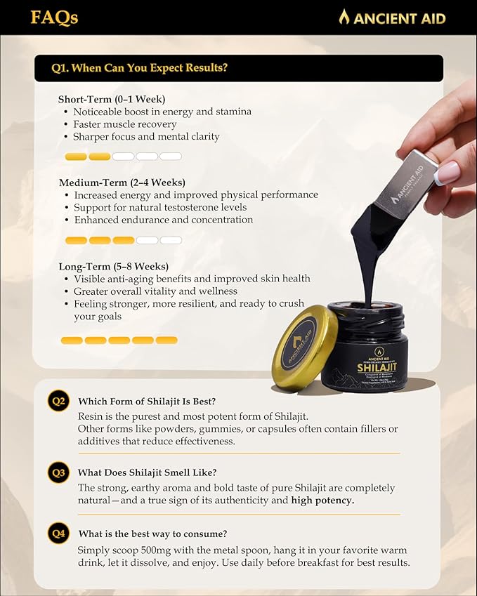 The Most Potent Shilajit – 100% Pure Organic Himalayan Shilajit Resin | 90%+ Fulvic Acid 87+ Trace Minerals | Maximum Strength for Men &amp Women | Supports Energy &amp Focus | 60 Servings | USA Lab