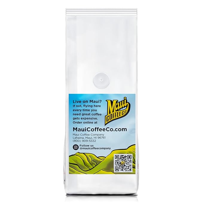 Maui Coffee Company 100% Hawaiian Coffee Whole Bean Grown and Roasted in Hawaii Dark Roast 7 oz.