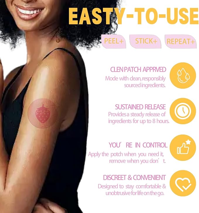 Collagen Patches for Women &amp Men with Vitamin C and Hyaluronic Acid -60 Patches Premium 8-Hour Extended-Release Formula Vegan Daily Patch