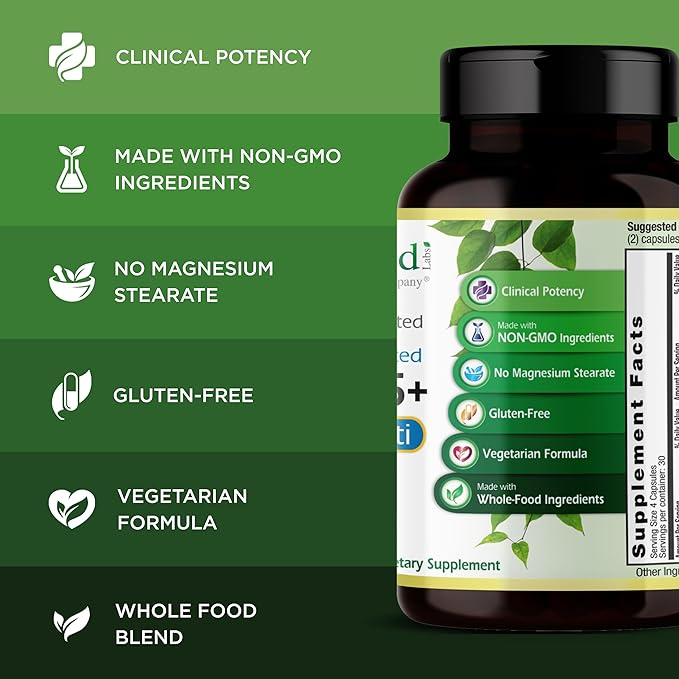 EMERALD LABS Men's 45+ Clinical Multi - Multivitamin for Comprehensive Support Bone &amp Heart Health* - Designed for Men 45+ - Gluten-Free &amp Vegetarian - 120 Vegetable Capsules (30-Day Supply)