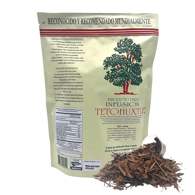 Tetohuxtle Herbal Tea - 16oz Healthy Infusion with Wildcrafted Barks from Sierra Lacandona - Unique Herbal Tea Bags for a Delicious Experience - Premium Herbal Teas