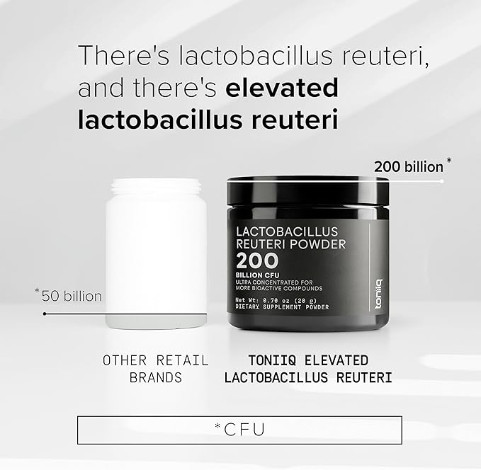 Lactobacillus Reuteri Powder – Ultra High Strength 200 Billion CFU Probiotic L Reuteri Supplement and Yogurt Starter – Third Party Tested Pure Single-Strain– Shelf-Stable – 20g