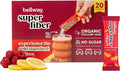 Bellway Super Fiber Packets + Fruit Sugar Free Organic Psyllium Husk Powder Fiber Supplement to Go for Regularity Bloating Relief &amp Digestive Health Plant-Based Raspberry Lemon (20 Packets)