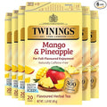Twinings Mango &amp Pineapple Herbal Tea Individually Wrapped Bags 20 Count (Pack of 6) Naturally Caffeine-Free Enjoy Hot or Iced 120 Teabags