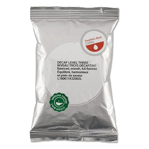 Seattle's Best Coffee SEA11008554 Level 3 Decaffeinated Best Blend Ground Coffee (Pack of 18)