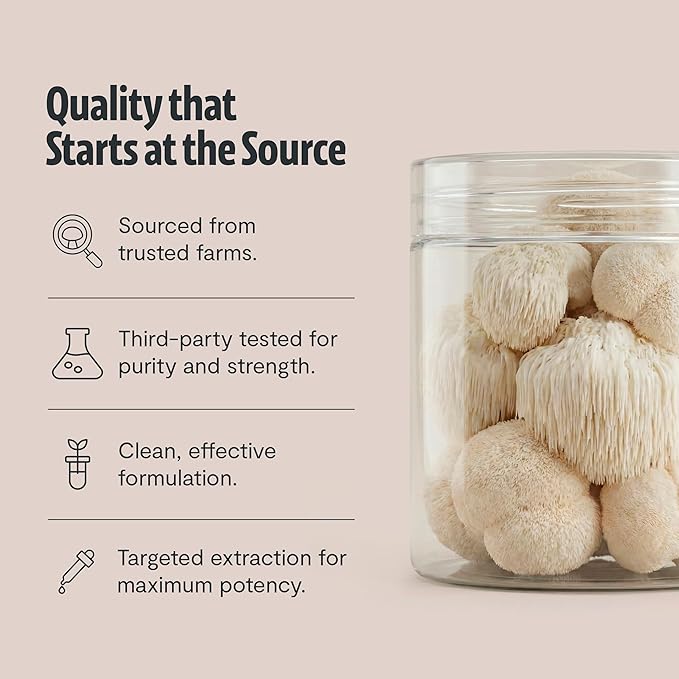FreshCap Mushrooms Ayurveda Organic Lions Mane Powder 14000mg - Lions Mane Extract Mushroom Supplement for Focus &amp Memory Lions Mane Supplement Powder (60 Servings)