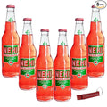 Nehi Peach Soda | Real Cane Sugar | Caffeine Free | Throwback Retro Bottle | 12 oz Glass Bottles with Crazy Soda Pop Bottle Opener (6 Pack)