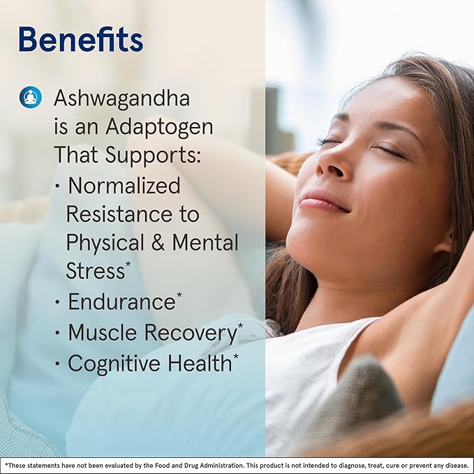 Jarrow Formulas Ashwagandha 300 mg - 120 Veggie Capsules - Overall Health &amp Resistance to Fatigue - Supplement Supports Endurance Muscle Recovery &amp Cognitive Health - 60 Servings (Pack of 12)