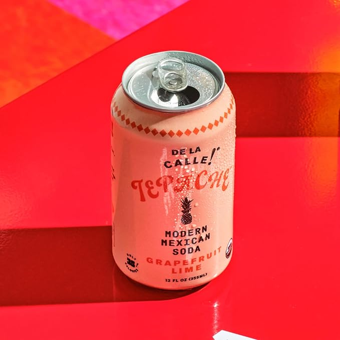 De La Calle Tepache - Grapefruit Lime - Modern Mexican Soda - Craft Fermented Pineapple Sparkling Beverage - Certified Organic Antioxidant Rich Non-Alcoholic Healthy Soda Low Sugar Low Calorie N