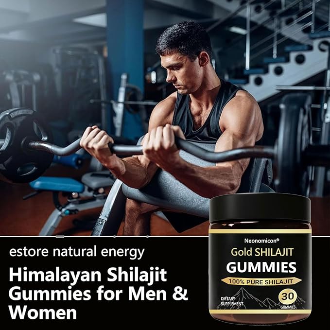 Shilajit Gummies for Men Pure Himalayan Shilajit 85+ Trace Minerals &amp Fulvic Acid No Added Sugar Non-GMO 30 Gummies