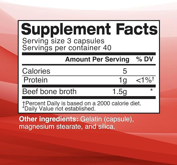 Dr. Kellyann Bone Broth Capsules | 500mg Collagen Per Serving | Supports Gut Health | Joint &amp Cartilage Repair | Skin Hair Nails | Fasting Support | Grass-Fed Beef | Digestive Wellness | 40 Servin