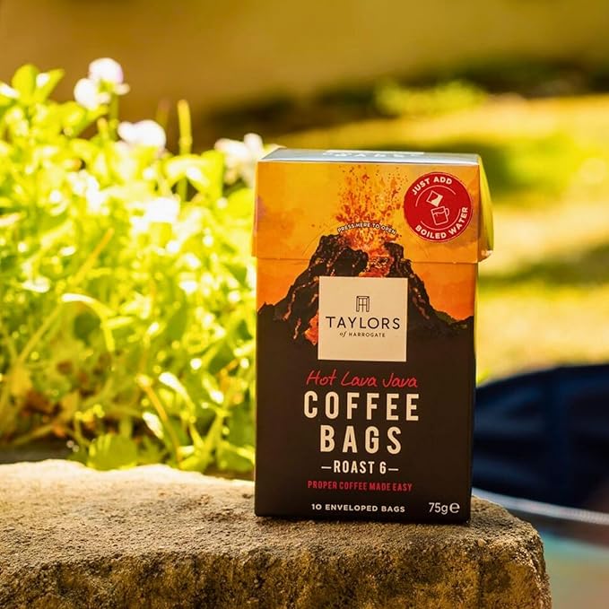Taylors of Harrogate Coffee Bags 2 X 10 Rich Italian Coffee Bags 2 X 10 Hot Lava Java Coffee Bags and 2 X 10 Flying Start Coffee Bags (Total 6 Packs 60 bags)