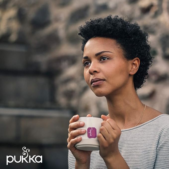 Pukka Organic Tea Bags Elderberry &amp Echinacea Herbal Tea Perfect for Wellness Support 20 Count (Pack of 3) 60 Tea Bags