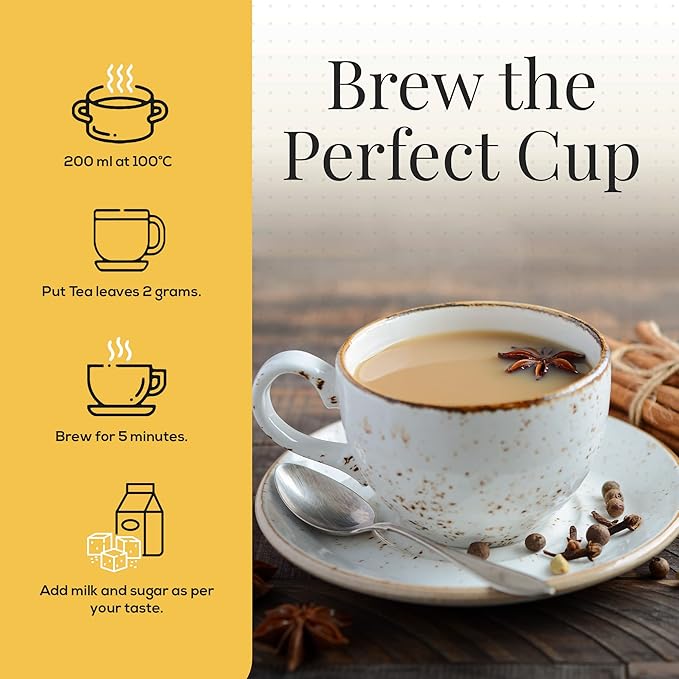 The Tea Heaven Masala Chai Tea Indian Loose Leaf Chai Tea with Whole Spices Spiced Green Tea for Hot or Cold Brewing 150 Grams (5.2 oz)