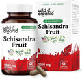 Wild &amp Organic Schisandra Capsules 1000 mg - Mood &amp Relaxation Support - Schisandra Berry Extract Supplement - Vegan No Fillers Non-GMO - 90 Count