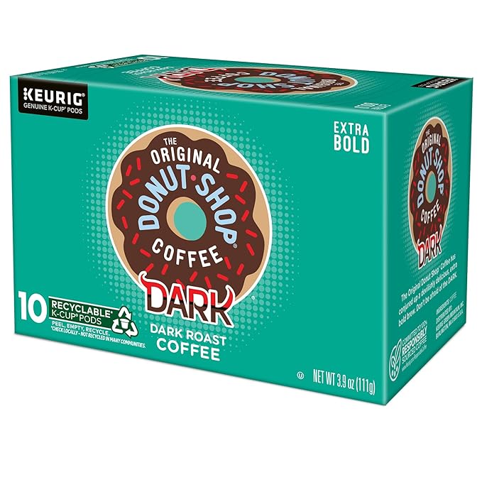 The Original Donut Shop Dark Keurig Single-Serve K-Cup Pods Dark Roast Coffee (Pack of 120)