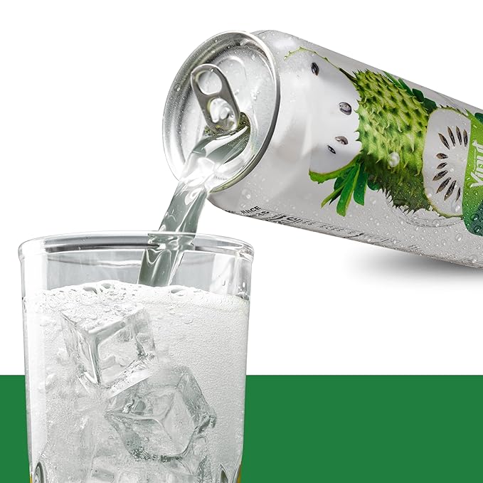 VINUT 100% Soursop Juice No Added Sugar Not From Concentrate 16.9 fl oz (500 mL) Can Pack of 6