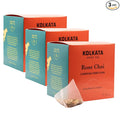 Kolkata Chai - Rose Chai Tea Bag 45 Count Premium Assam Black Tea and Spices Compostable Tea Bags Vegan All Natural