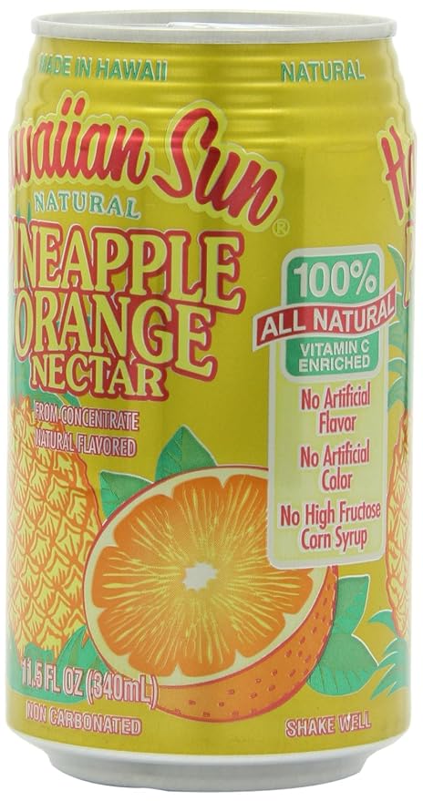 Hawaiian Sun Nectar Pineapple-Orange 11.5-Ounce (Pack of 6)