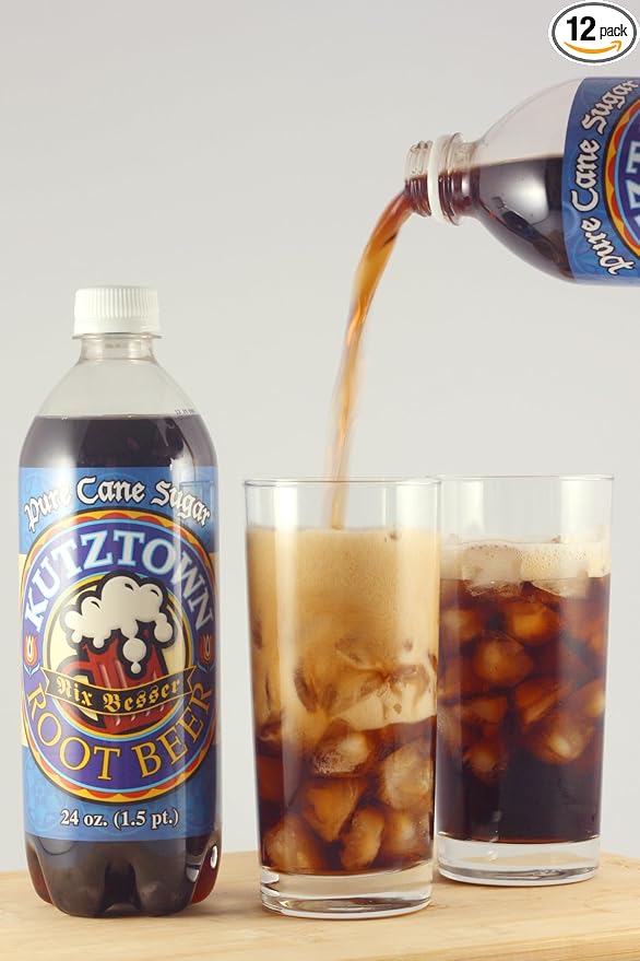 AmishTastes Root Beer Kutztown Nix Besser PA Dutch Style 24 Oz. (Pack of 12)