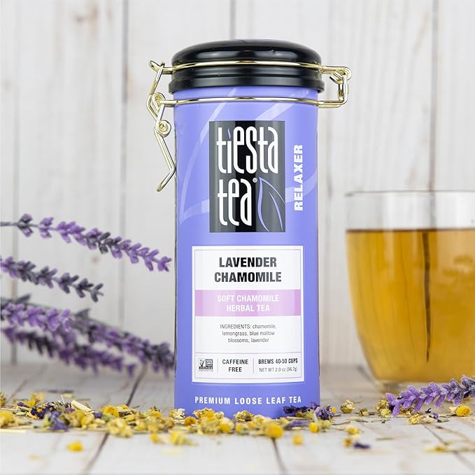 Tiesta Tea - Loose Leaf Tea Tin Gift Box High to Non-Caffeinated Assorted Blends 3 Tins for Hot &amp Iced Brews Variety Pack Passion Berry Jolt Fruity Paradise &amp Lavender Chamomile