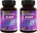 BioEmblem Natural Sleep Aid for Adults with Melatonin Valerian Root Suntheanine &amp More | Healthy Sleep Supplement | Herbal Sleeping Pills | 60 Capsules 2 Pack