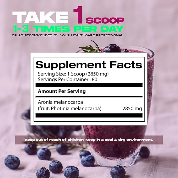 Samsara Herbs Aronia Berry 20:1 Extract Powder (8oz/227g) - Antioxidant Flavonoids and Polyphenols Supplement - High ORAC - Native American Berry - Improves Wellbeing